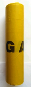 Taśma folia lokalizacyjna ostrzegawcza żółta GAZ 400mm x100m